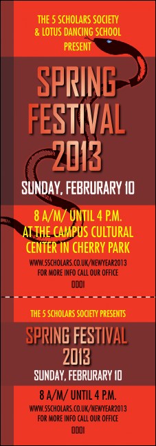 Chinese New Year Snake Event Ticket Product Front