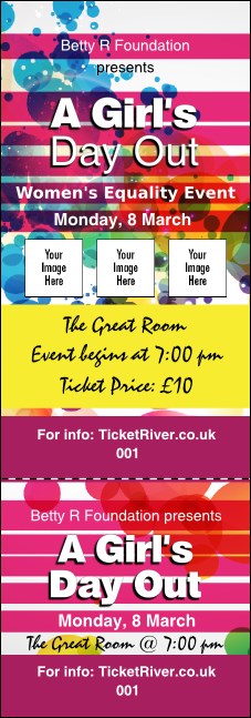 Women's Expo Abstract Event Ticket Product Front