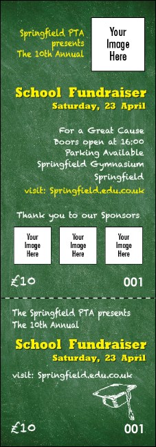Education Chalk Board Event Ticket Product Front