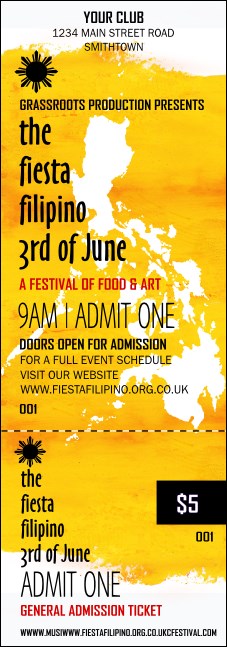 Philippines Event Ticket Product Front