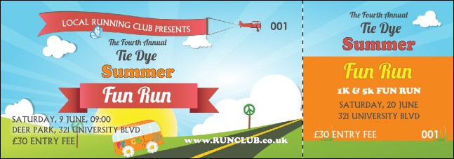 Hippie Event Ticket Product Front