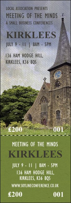 Kirklees Event Ticket Product Front