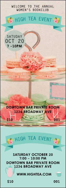 High Tea Event Ticket Product Front