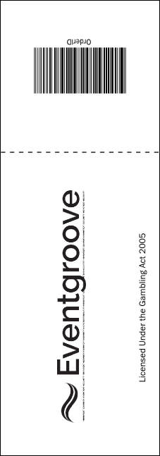 Ski Race Raffle Ticket Product Back