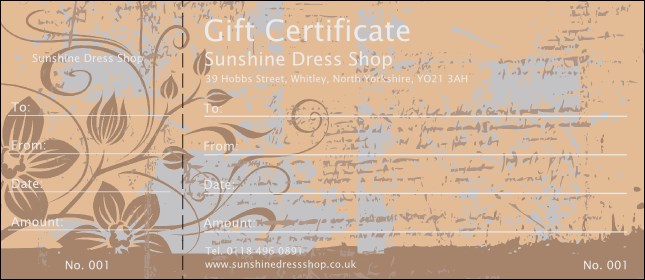 Modern Mocha Gift Certificate Product Front