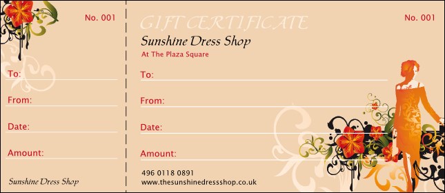Modern Diva Gift Certificate Product Front
