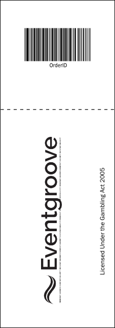 Bowling League Raffle Ticket Product Back