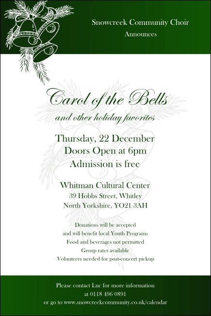 Christmas Bells Poster Product Front