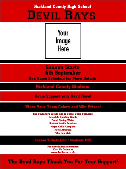 Sports Flyer 001 in Red and Black