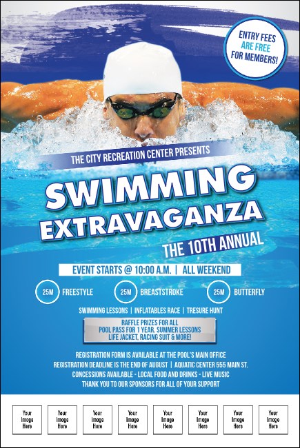 Swimming Logo Poster Product Front