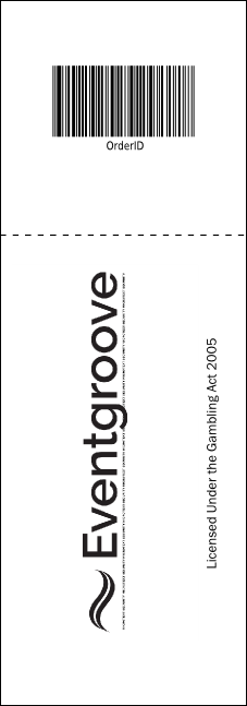 Recycling Symbol Raffle Ticket Product Back