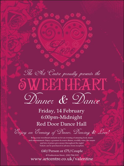 Valentines Heart Flyer Product Front