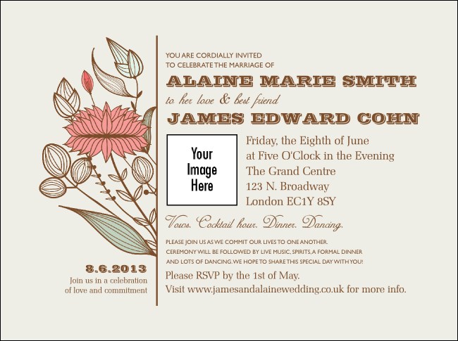 Wedding Flower Image Flyer Product Front
