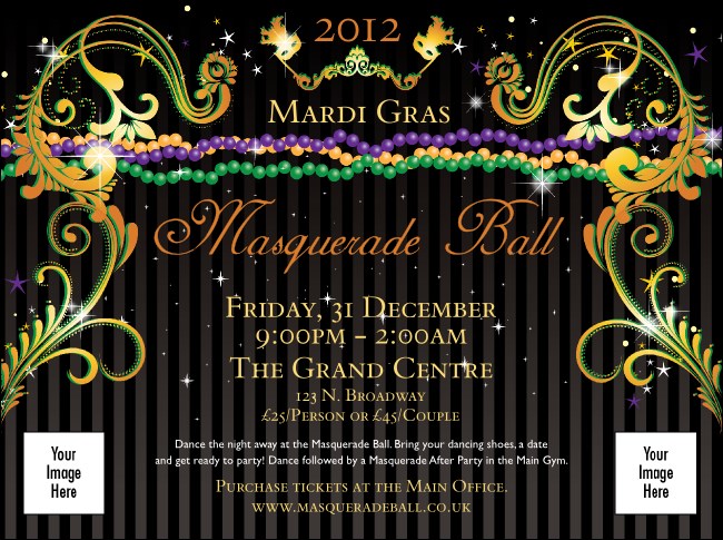 Mardi Gras Beads Flyer