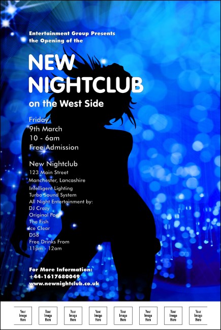 Nightclub Blue Poster Product Front
