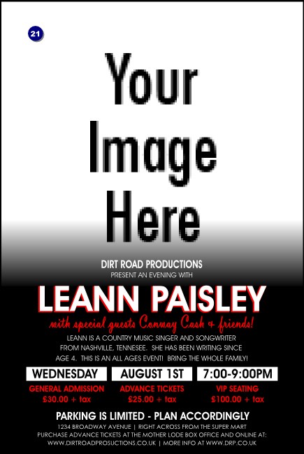Your Photo Concert Black and Red Poster