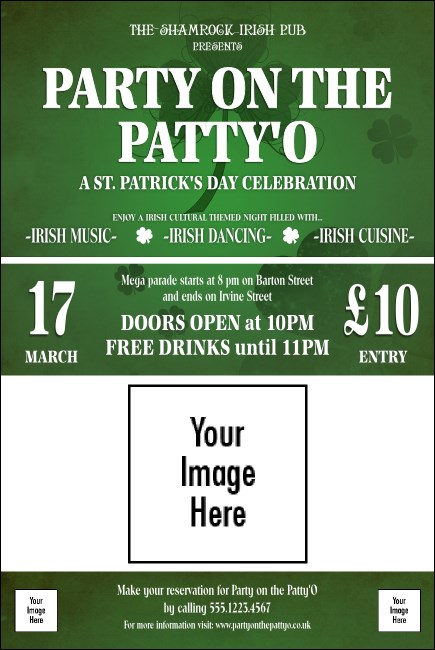 St. Patrick's Day Shamrock Poster Product Front