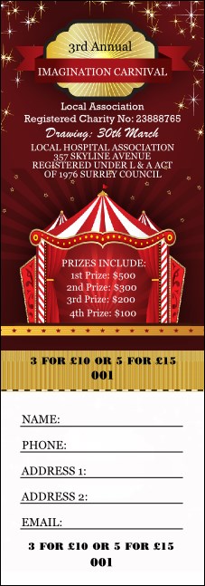 Red Tent Raffle Ticket