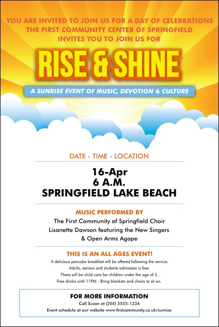 Sunrise Clouds Poster Product Front