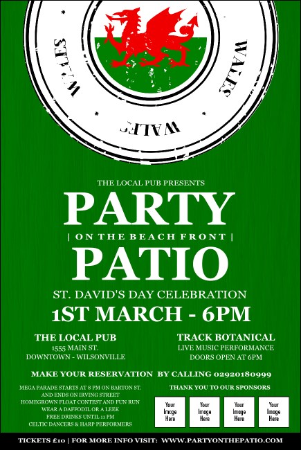 Welsh Flag Event Poster Product Front