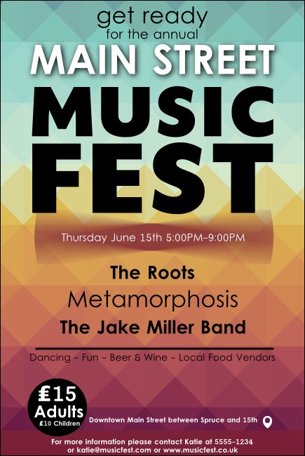 Music Festival Poster Product Front