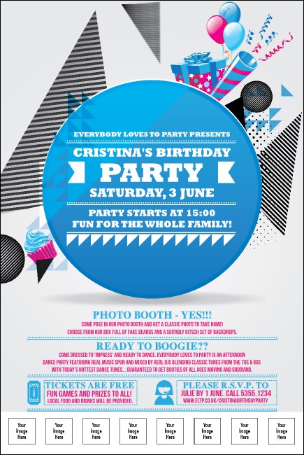 Birthday Geometric Logo Poster Product Front