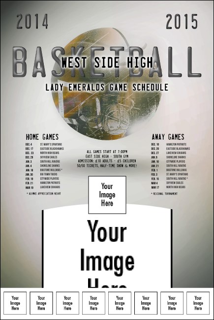 Basketball Schedule Logo Poster Product Front