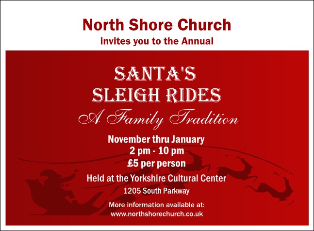 Christmas Reindeer Invitation 001 Product Front