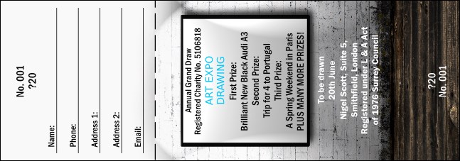 Fine Art Raffle Ticket Product Front