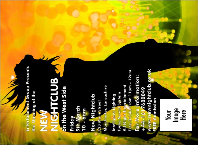 Nightclub Yellow Invitation Product Front