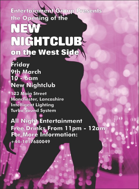 Nightclub Pink Invitation Product Front