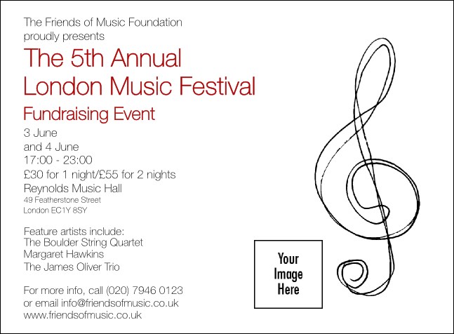 Music Festival 1 Invitation Product Front