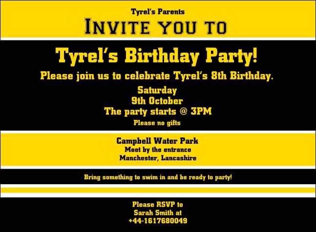 Sports Invitation 006