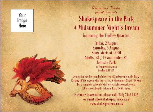 Mask Invitation Product Front