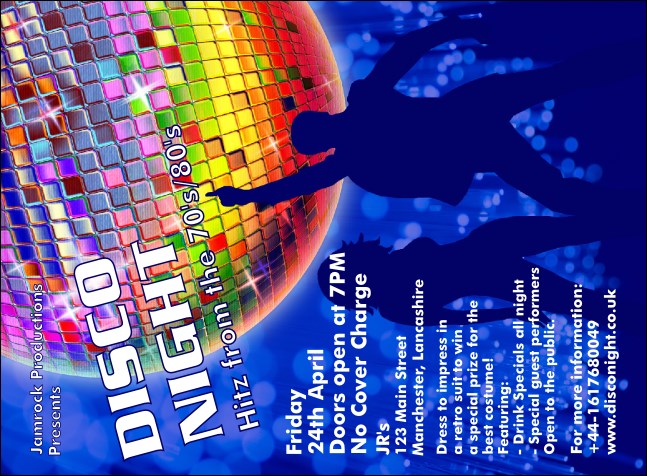 Disco Invitation Product Front