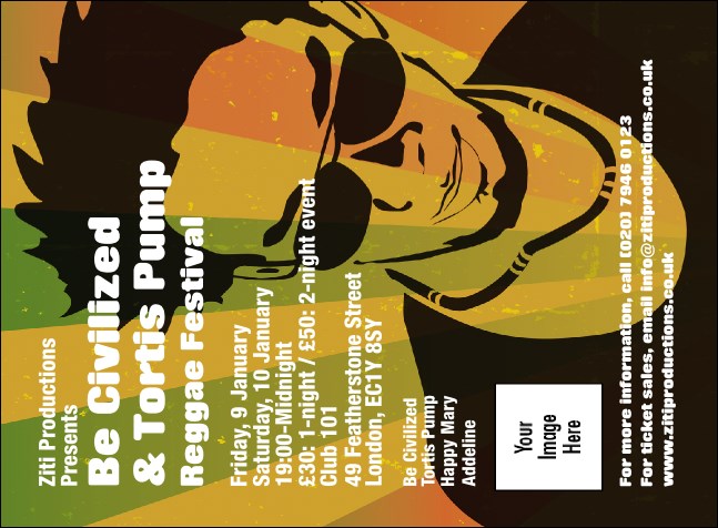 Reggae Invitation Product Front