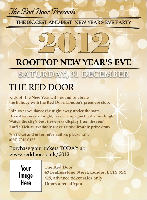 Gold Glitter Invitation Product Front