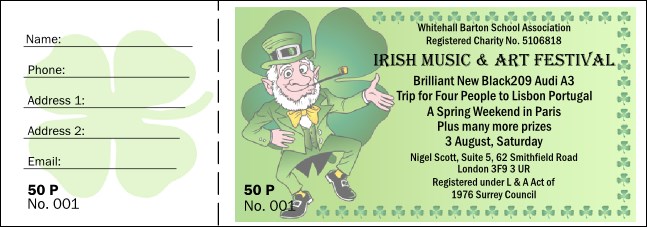 St. Patrick's Day Raffle 001 Product Front