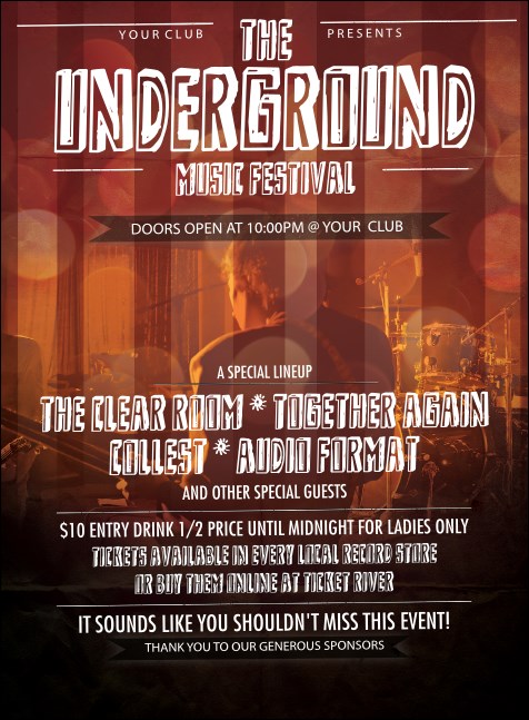 Alternative Music Invitation Product Front