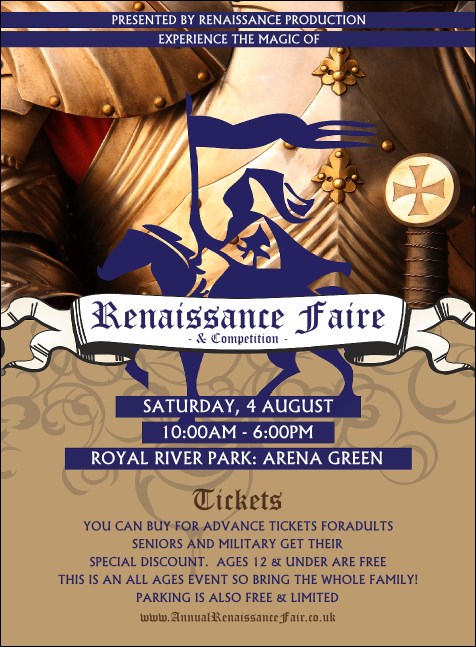 Renaissance Fair Armor Invitation Product Front