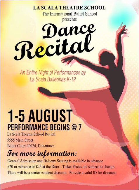 Dance Silhouette Invitation Product Front