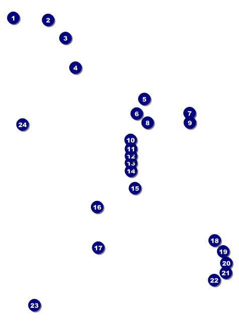 Class Reunion Mascot Blue Invitation Front Field Markers