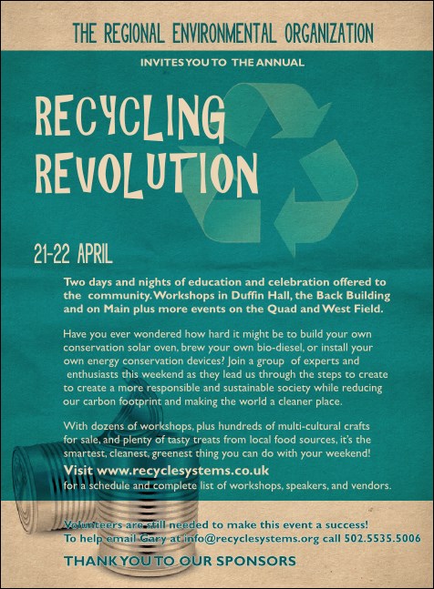 Recycling Symbol Invitation Product Front