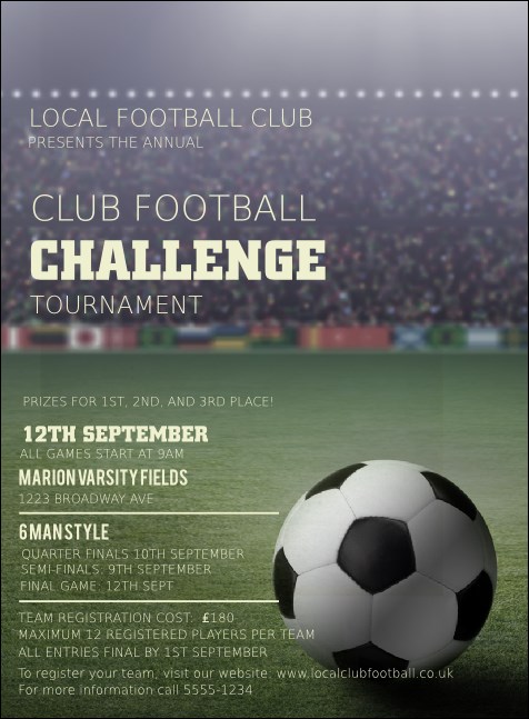 Football Stadium Invitation Product Front