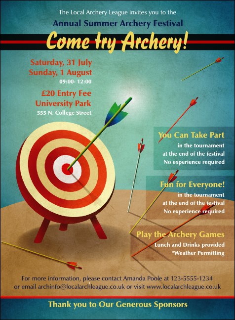 Archery Invitation Product Front