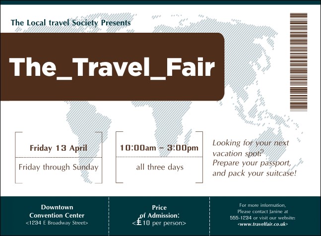 Airline Invitation Product Front