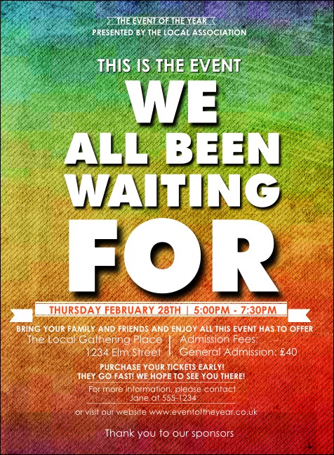 Rainbow Invitation Product Front