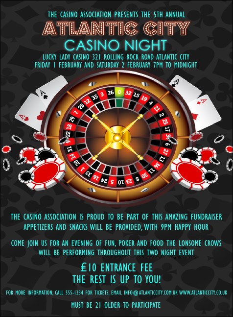 Casino Invitation Product Front