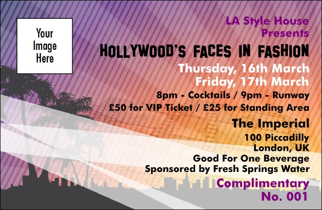 Hollywood Drink Ticket