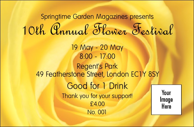 Yellow Rose Drink Ticket